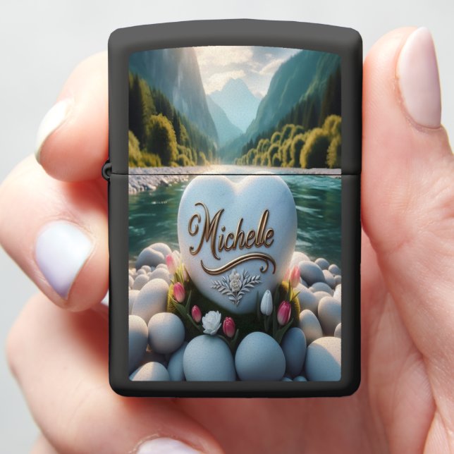 Michelle's Heart in the Valley Zippo Lighter (In Hand)