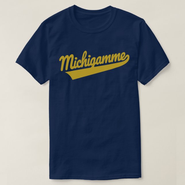Michigamme 150 Gold Script T-Shirt (Design Front)