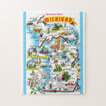 Michigan 11x14 Map