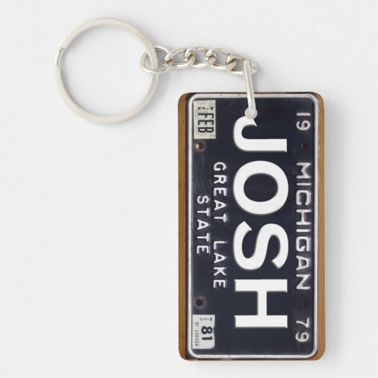 Michigan 1981 License Plate Keychain Custom