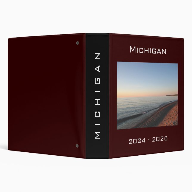 MICHIGAN 2025 - 2026 Vacation Custom Photo Binder (Background)