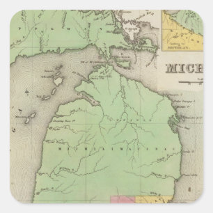 Michigan 4 square sticker