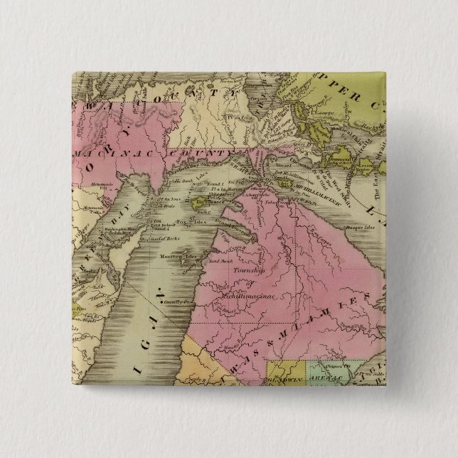 Michigan 5 pinback button (Front)