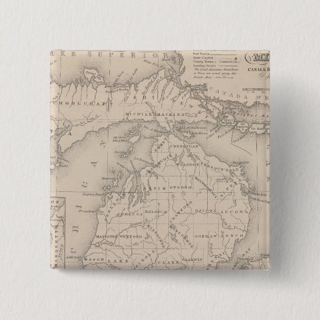 Michigan 9 pinback button (Front)