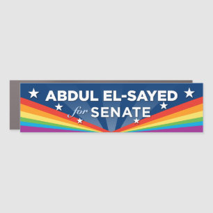 Michigan Abdul El-Sayed for Senate LGBT Car Magnet