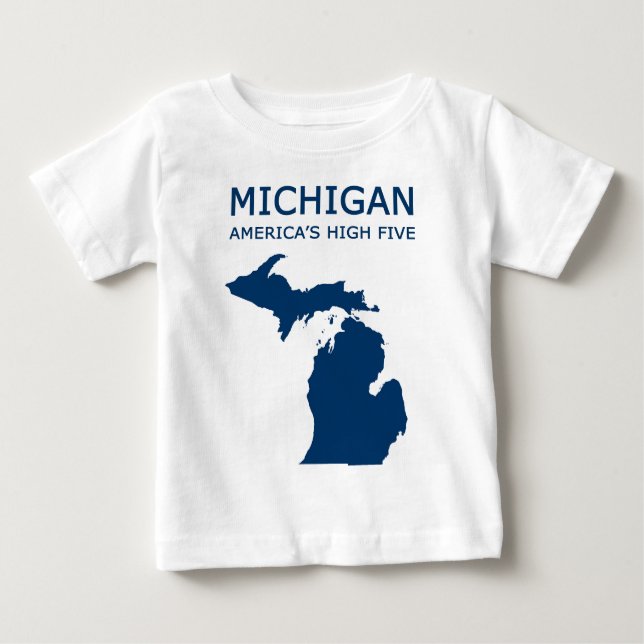 Michigan. America's High Five Baby T-Shirt (Front)