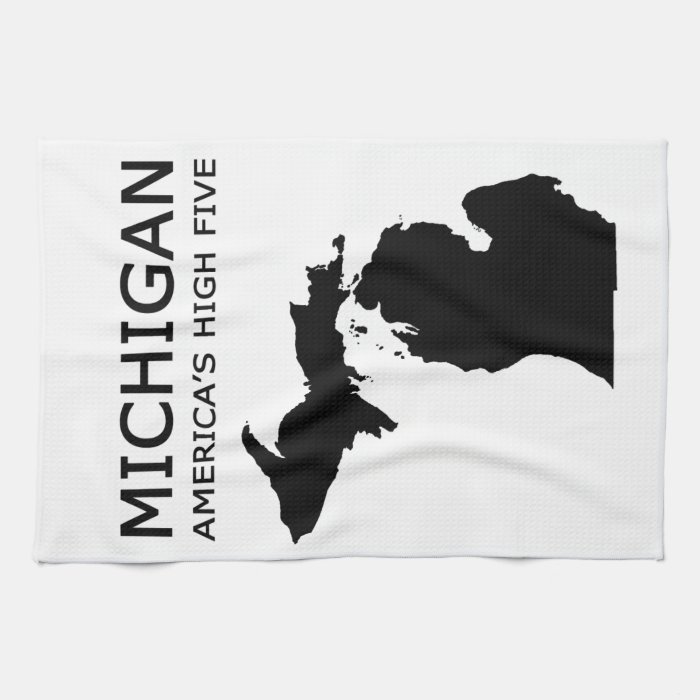 Michigan. America's High Five Kitchen Towel