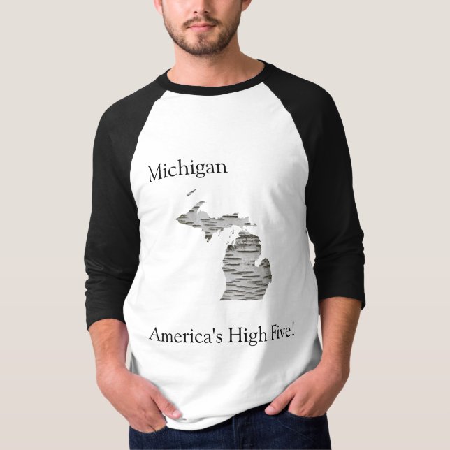 Michigan - America's High Five  T-Shirt (Front)
