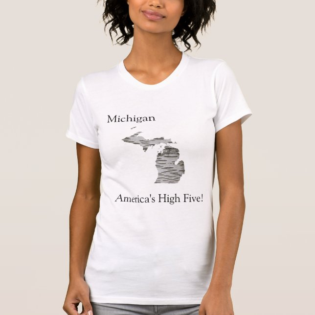 Michigan - America's High Five  T-Shirt (Front)