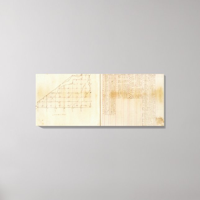 Michigan and Indiana Survey Canvas Print (Front)