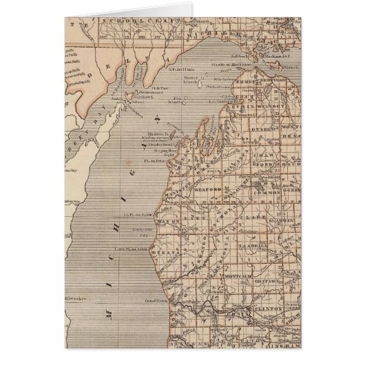 Michigan Atlas Map Cards (Front)