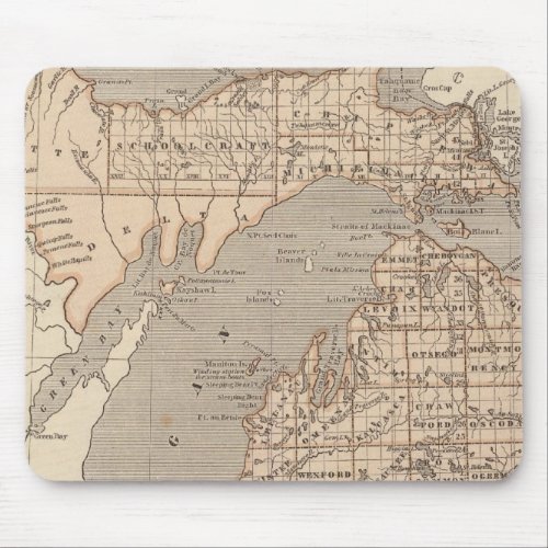 Michigan Atlas Map Mouse Pad