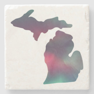 Michigan Aurora Stone Coaster