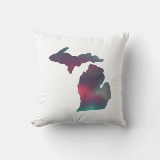 Michigan Aurora Throw Pillow