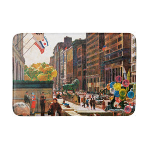Michigan Avenue, Chicago by John Falter Bathroom Mat