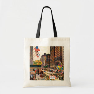 Michigan Avenue, Chicago by John Falter Tote Bag
