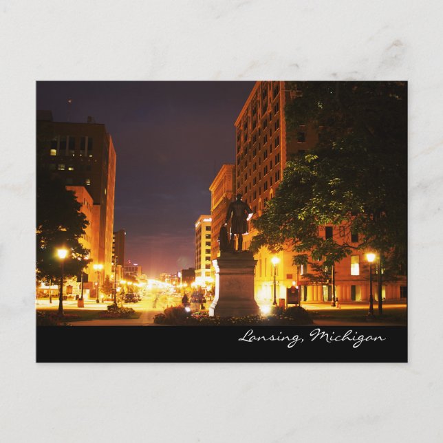 Michigan Avenue Lights Postcard (Front)