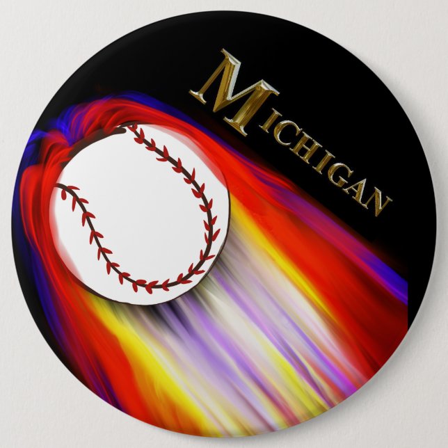 MICHIGAN BASEBALL BUTTON (Front)