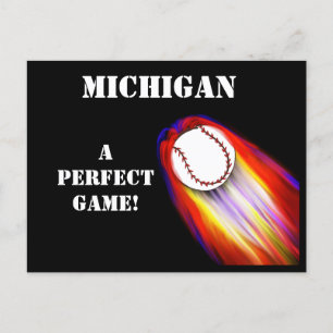 MICHIGAN BASEBALL HOLIDAY POSTCARD