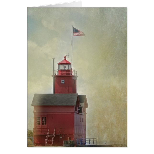 Michigan Big Red Lighthouse Cards (Front)