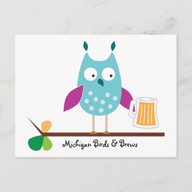 Michigan Birds & Brews Postcard (Front)