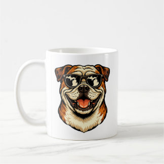 Michigan Bulldog Wearing Sunglasses Coffee Mug