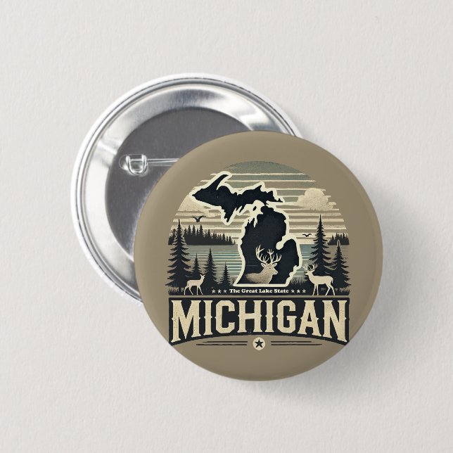 Michigan Button (Front & Back)