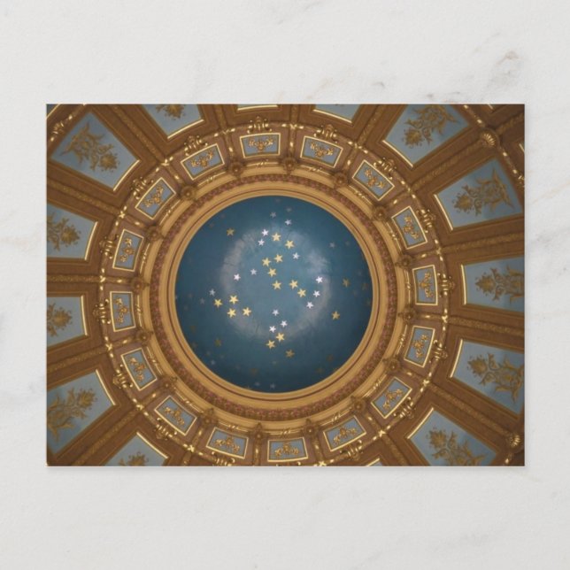 Michigan Capitol Rotunda Postcard (Front)