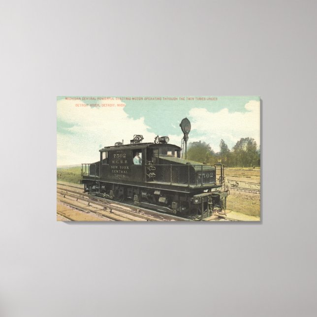 Michigan Central Electric Motor Engine Canvas Print (Front)