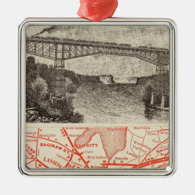 Michigan Central Railroad Metal Ornament (Front)