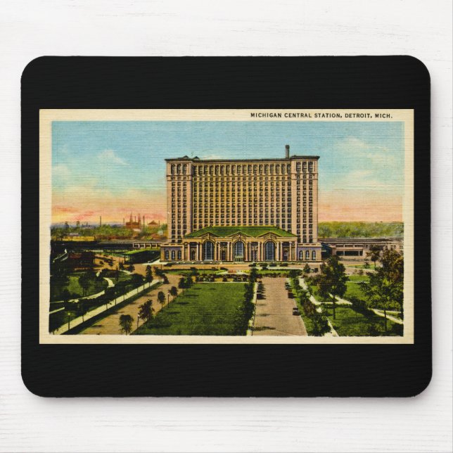 Michigan Central Station Detroit, Michigan Mouse Pad (Front)