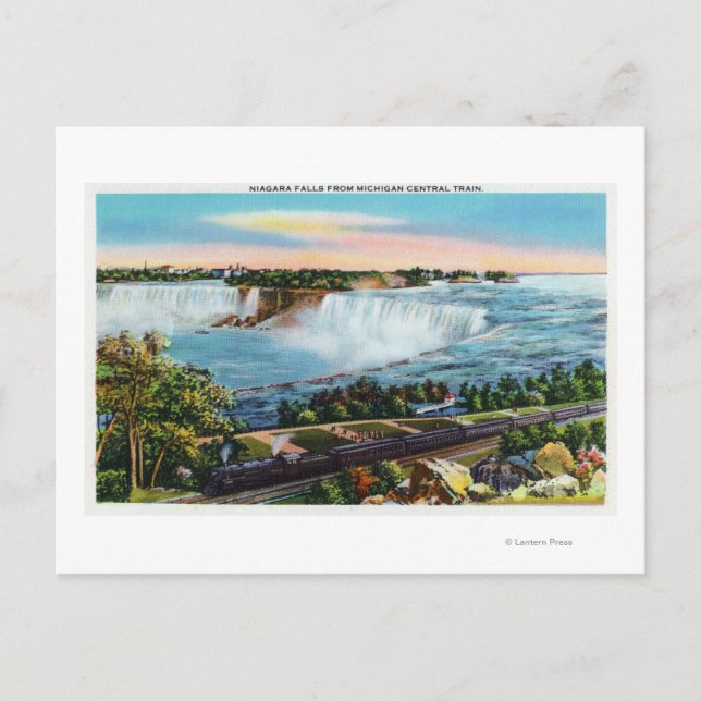 Michigan Central Train View of Niagara Falls Postcard (Front)