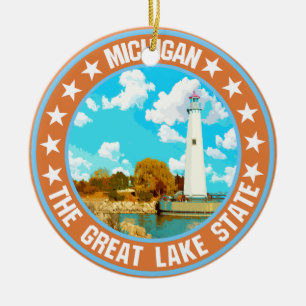 Michigan ceramic ornament