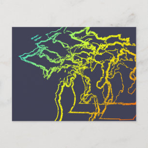 michigan chill blur postcard
