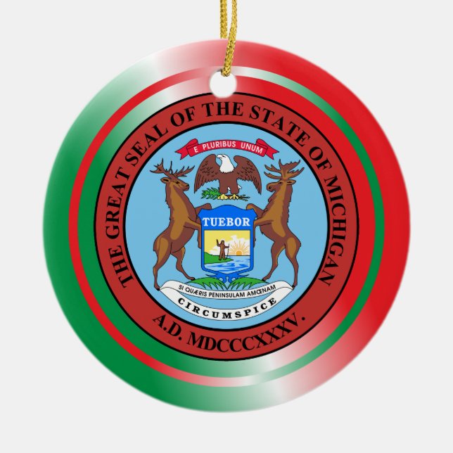 Michigan Christmas Ornament (Front)