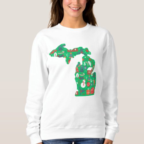 Michigan Christmas Sweatshirt Sweatshirt