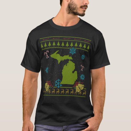 Michigan Christmas Ugly Shirt