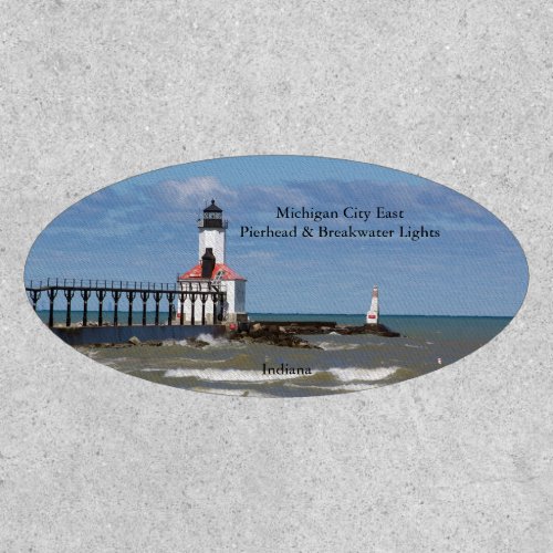 Michigan City East bkw  Pier lights patch