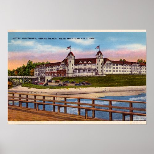 Michigan City Indiana Hotel Golfmore Poster