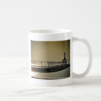 Michigan City Indiana Lighthouse Coffee Mug by lighthouseenthusiast at Zazzle