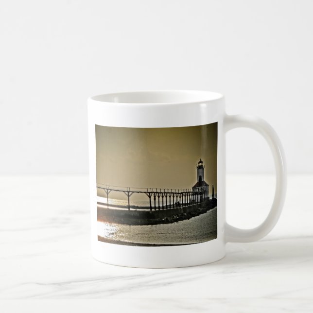 Michigan City Indiana Lighthouse Coffee Mug (Right)