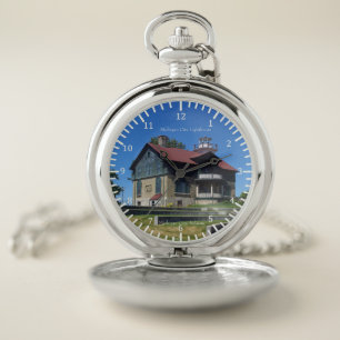 Michigan City Lighthouse pocket watch