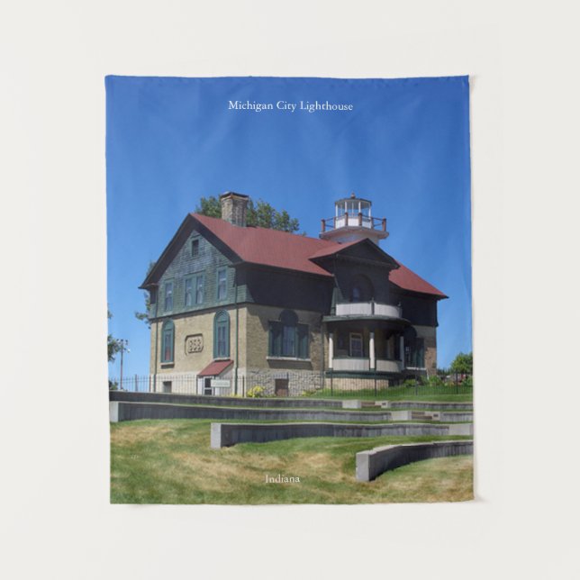 Michigan City Lighthouse tapestry (Front)