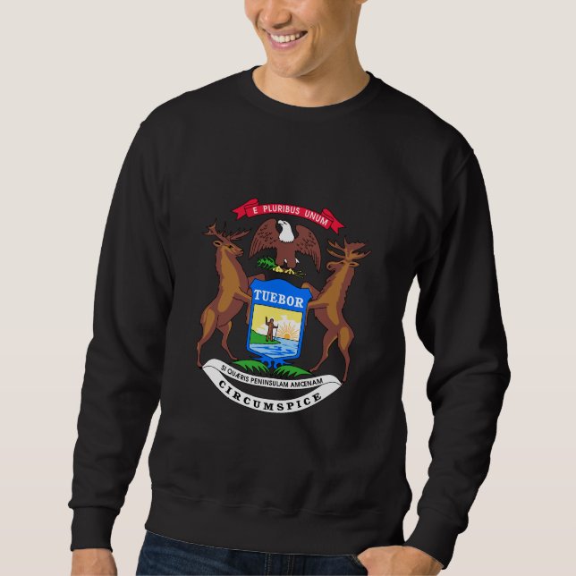 Michigan coat of arms sweatshirt (Front)
