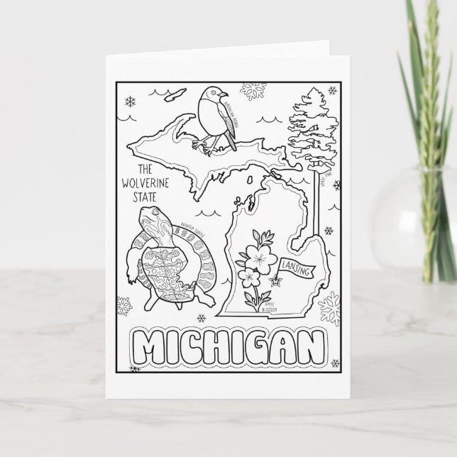 michigan color me collage holiday card (Front)