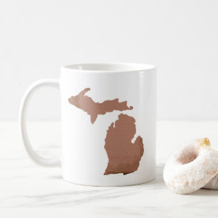 Michigan Copper Silhouette State Coffee Mug