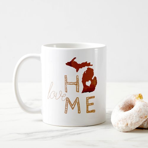 Michigan Copper Silhouette State Coffee Mug