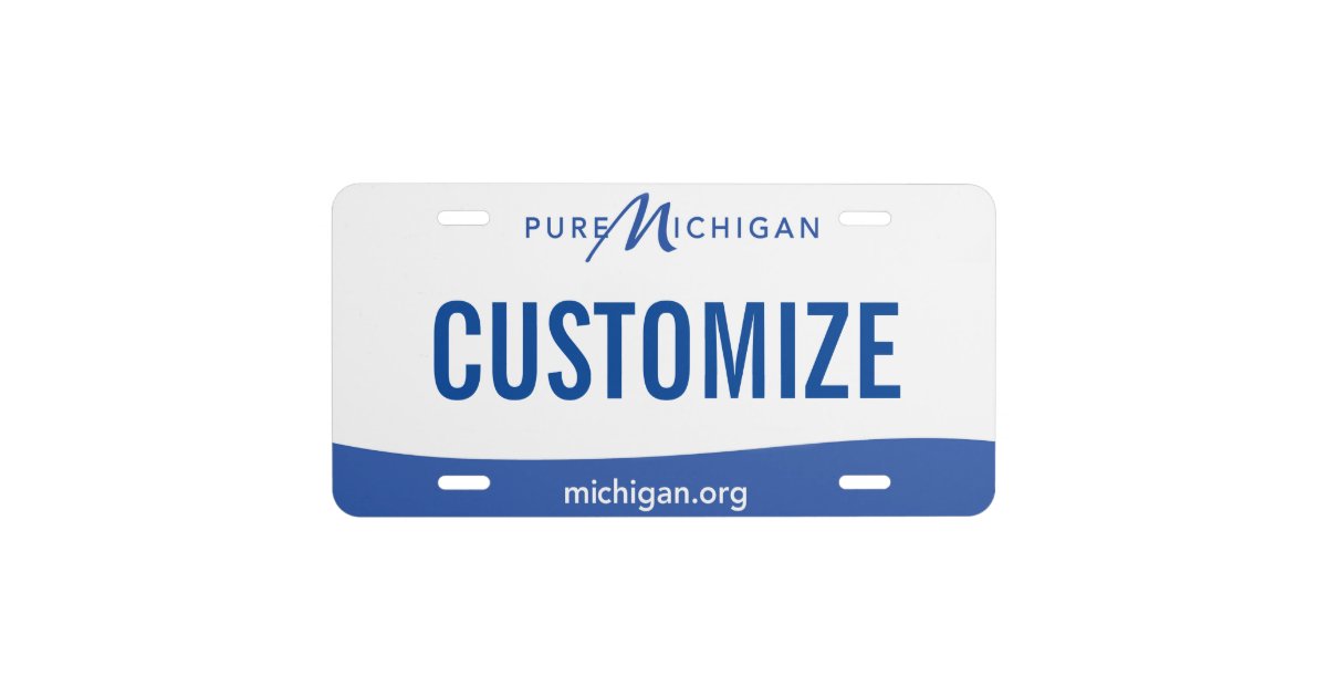 michigan custom license plate zazzle com