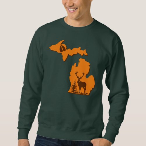 Michigan Deer Hunter Forest Green Sweatshirt