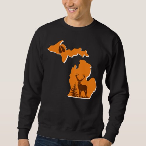 Michigan Deer Hunting _ crewneck sweatshirt